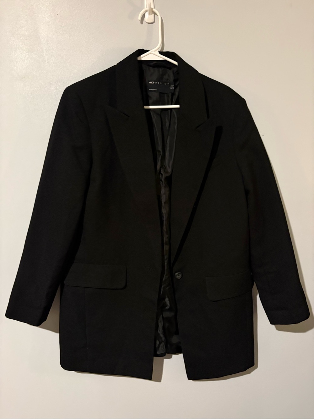 ASOS Relaxed-Fit Black Blazer Jacket